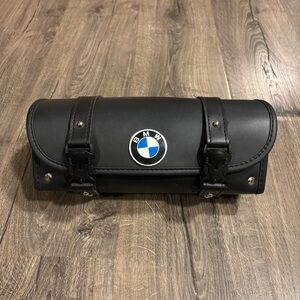 BMW Motorcycle Black Faux Leather Storage/ Tool Compartment